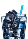 Glass of mineral carbonated water with ice.Closeup.Isolated Royalty Free Stock Photo