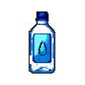 glass mineral water bottle game pixel art vector illustration Royalty Free Stock Photo