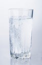 Glass of mineral water bubbles Royalty Free Stock Photo