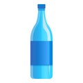 Glass mineral water icon, cartoon style Royalty Free Stock Photo