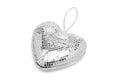 Glass Mirror Heart Ornament