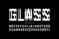 Glass mirror style modern font