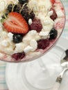 Glass of Mixed Berry 'Eton Mess' Royalty Free Stock Photo