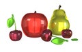 Glass Models of fruits