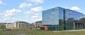 Glass Modern Office Building and Parking Garage