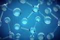 Glass Molecule Blue Science Background