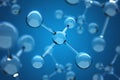 Glass Molecule Blue Science Background
