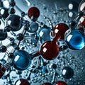 Glass molecules - ai generated image