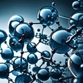 Glass molecules - ai generated image