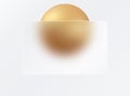 Glass morphism effect. Bank cards made of transparent frosted glass with a gold sphere.