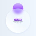 glass morphism geometric background for modern info card Royalty Free Stock Photo