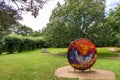 Glass mosaic sculpture Night and Day in scenic location in YSP.