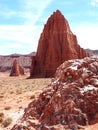 Temple of the Moon, Temple of the Sun and Glass Mountain, Capitol Reef National Park, Utah Royalty Free Stock Photo