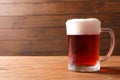 Glass mug with cold red beer Royalty Free Stock Photo