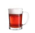 Glass mug with cold red beer Royalty Free Stock Photo