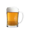 Glass mug with cold tasty beer Royalty Free Stock Photo