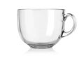 Glass mug empty blank for coffee or tea i Royalty Free Stock Photo