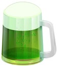 Glass mug green beer ale saint patricks day traditional drink symbol Royalty Free Stock Photo