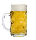 Glass mug of lager beer