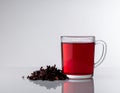 Glass Mug of Red Herbal Tea Royalty Free Stock Photo