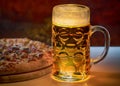 Glass mug or tankard of golden ale or beer Royalty Free Stock Photo