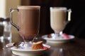 Glass mugs of coffee Royalty Free Stock Photo