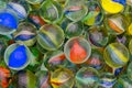 Glass multi coloured marbles