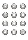 Glass music icons, buttons Royalty Free Stock Photo