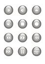 Glass music icons, buttons