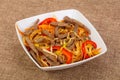 Glass noodle with beef and vegetables