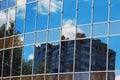 Glass office building reflection sky cloud Royalty Free Stock Photo