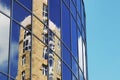 Glass office building reflection sky cloud Royalty Free Stock Photo