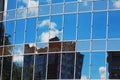 Glass office building reflection sky cloud Royalty Free Stock Photo