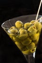 Glass of olives