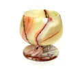 Glass from onyx on a white background Royalty Free Stock Photo