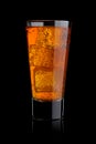 Glass of energy carbonated soda drink with ice Royalty Free Stock Photo