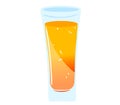 Glass of orange juice vector illustration. Refreshing drink in transparent glass, healthy beverage concept vector