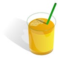 A glass of orange juice