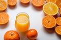 A glass of oranges juice Royalty Free Stock Photo