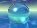 Glass Orb on surreal atmosphere Royalty Free Stock Photo