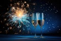 Glass party celebrate eve year champagne background alcohol new drink luxury festive Royalty Free Stock Photo