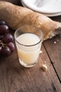 Glass of Pastis with Bread Royalty Free Stock Photo