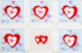 Glass patterned ,beautiful color blur heart background Royalty Free Stock Photo