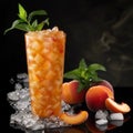 A glass of Peach Iced Tea Royalty Free Stock Photo