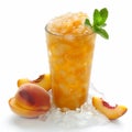 A glass of Peach Iced Tea Royalty Free Stock Photo