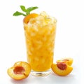 A glass of Peach Iced Tea Royalty Free Stock Photo