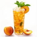 A glass of Peach Iced Tea Royalty Free Stock Photo