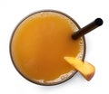 Glass of peach juice Royalty Free Stock Photo