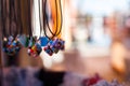 Glass pendants in sale as souvenirs for tourist in Murano island, venice Royalty Free Stock Photo