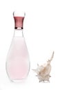 Glass perfume bottle white background studio Royalty Free Stock Photo